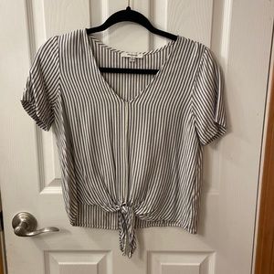 Madewell tie front shirt